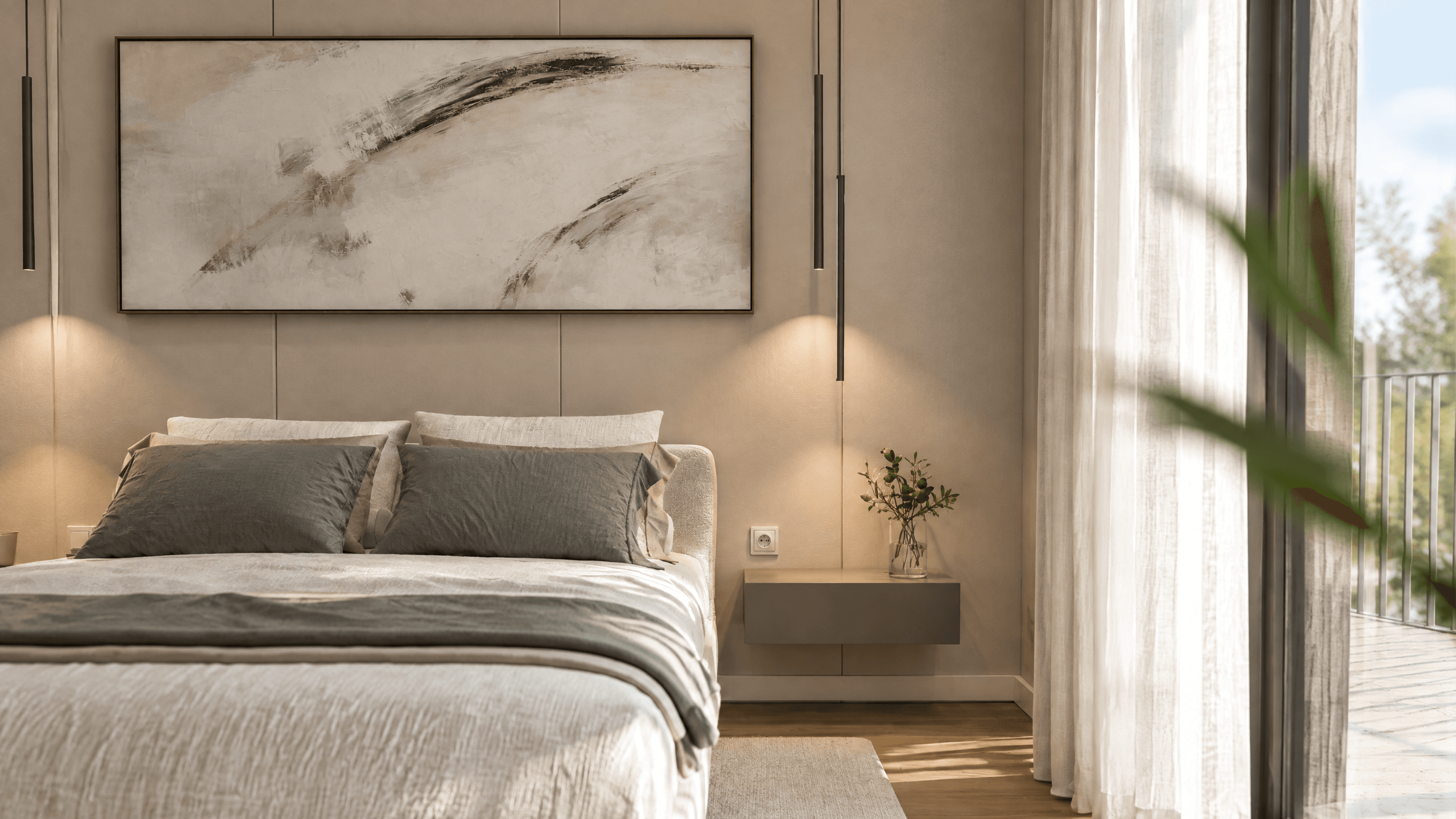 Contemporary residential interior visualization