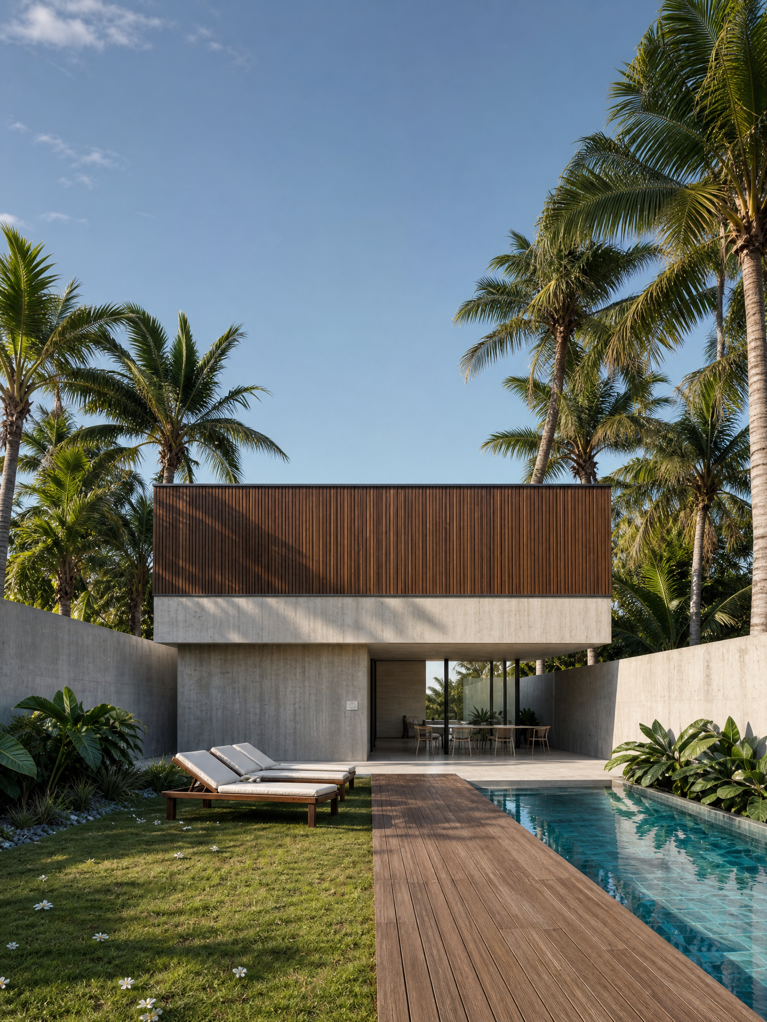 Vertical residential architecture exterior visualization